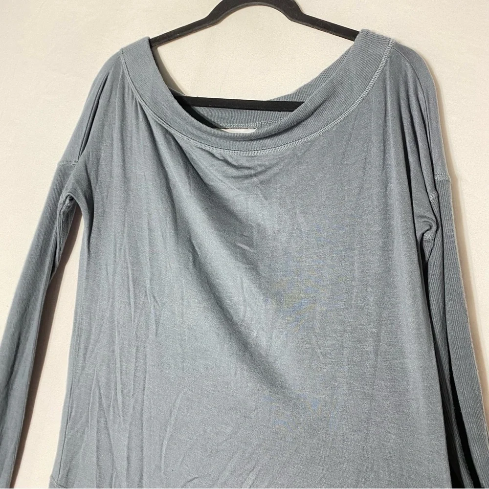 Athleta Metropolis Grey Boat Neck Long Sleeve Activewear Loungewear Top S - Picture 8 of 16